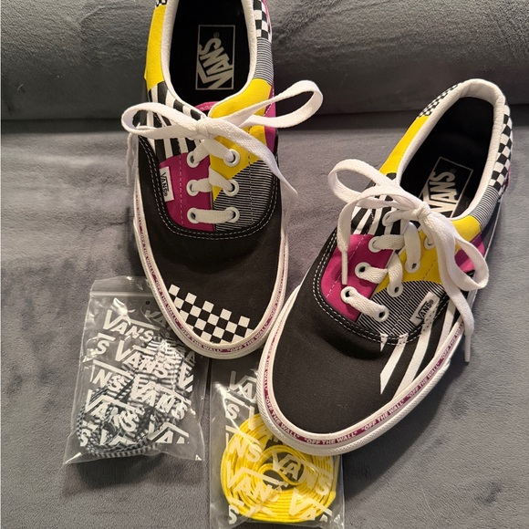 Vans Shoes - Vans Black, Magenta, Yellow &White Sneakers W7.5, M6.0, BNIB